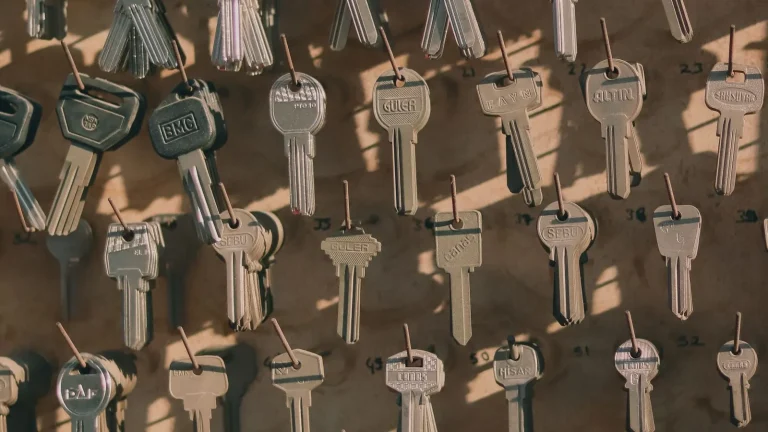 Wall of cut keys for key duplication in Anderson, SC