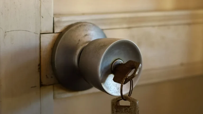 Key in a door knob lock, lock rekeying in Anderson, SC