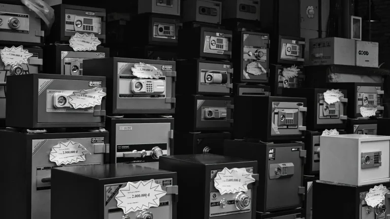 Row of safes for safe services in Anderson, SC